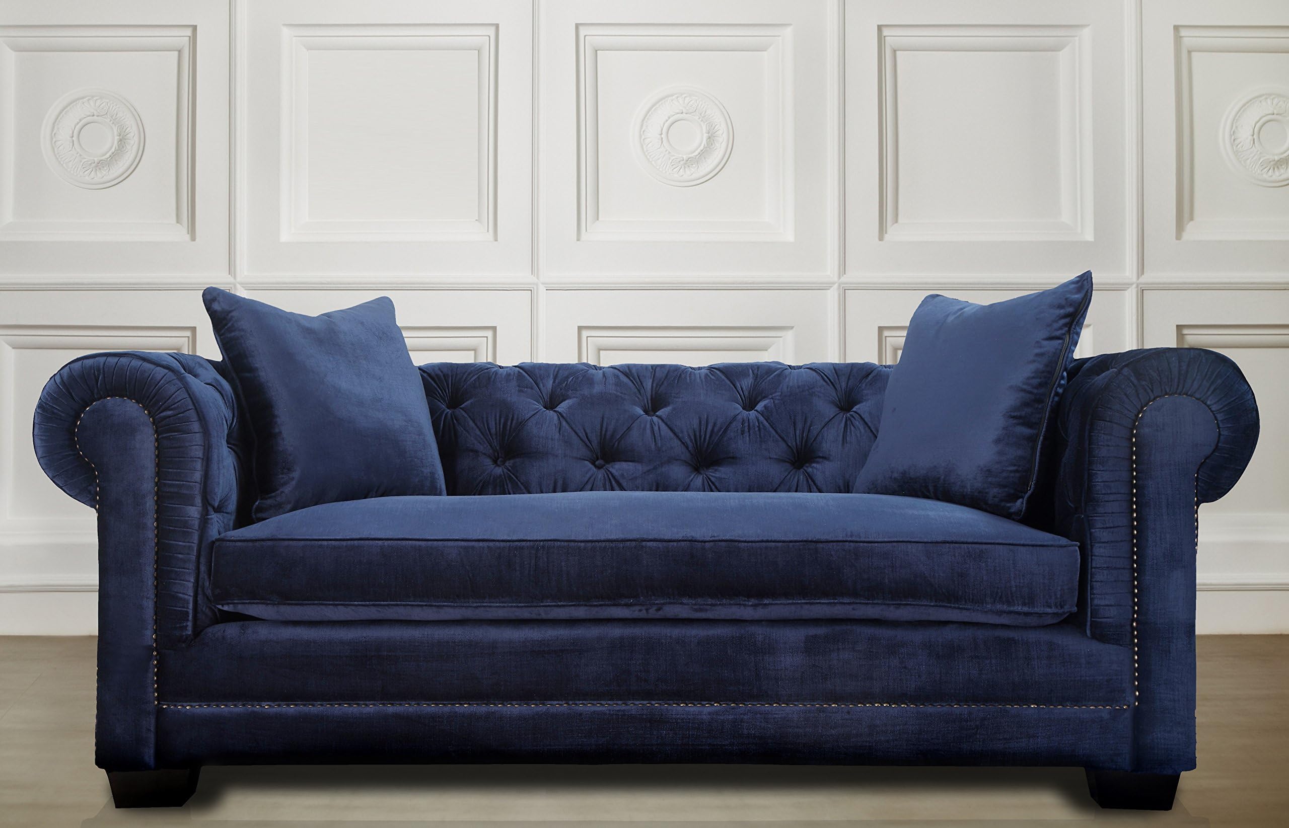 Darien Navy Velvet Sofa