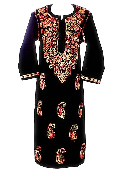 Zardozi Lucknowi Chikan Kurta Women Casual Formal