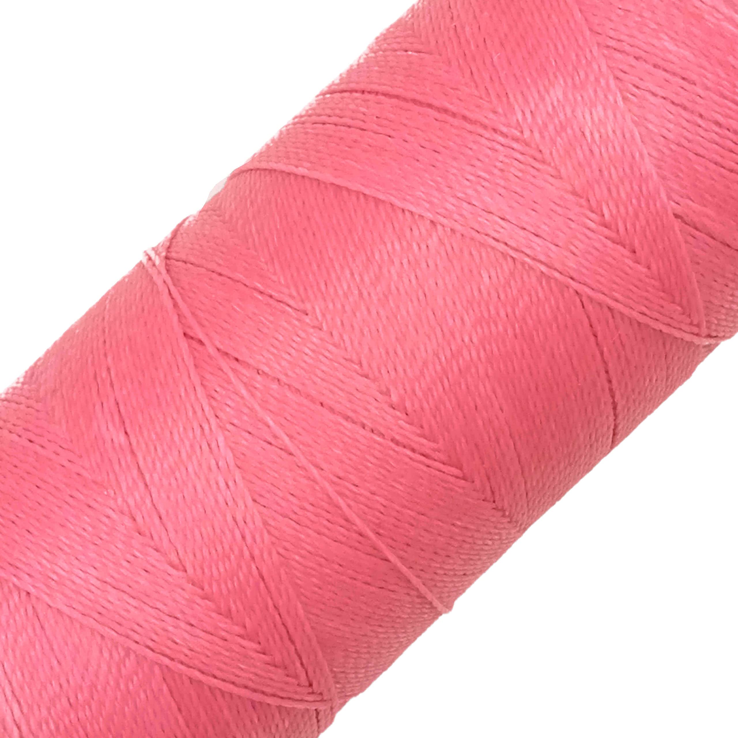 LINHASITA Waxed Thread 100gr / 360 Metres 0.5 mm Thick Polyester Macrame 30 Colours - gum pink — image 1