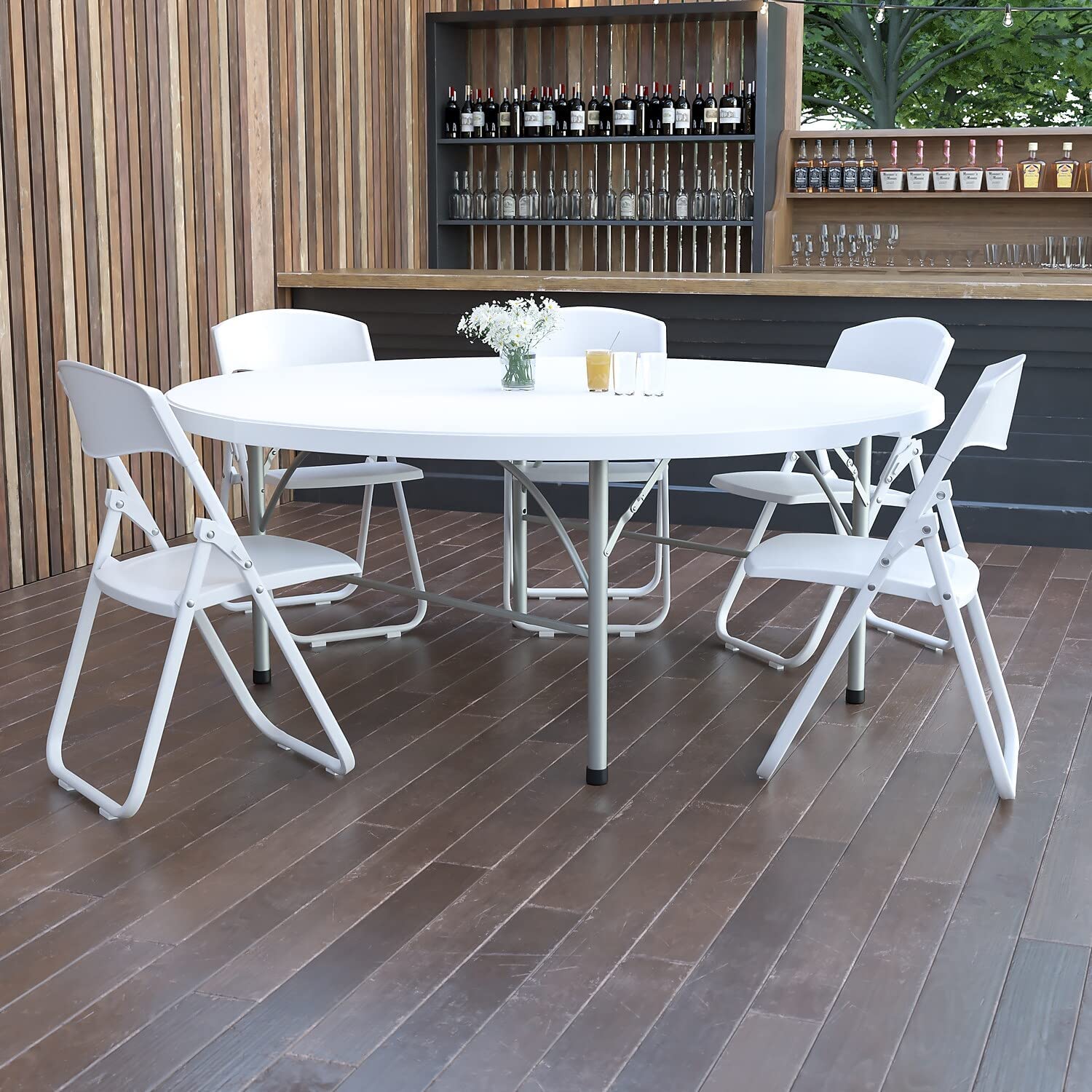 Mua Flash Furniture Stonewall 6' Round Plastic Folding Event Table with ...
