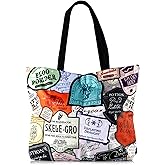CON*QUEST Harry Potter Potions Labels Tote Bag, Durable Woven Polyester, Snap Closure, Patterned Inside Pocket, Elastic Wand/Pen Loop, 18''x14''x4'', Officially Licensed Wizarding World Merchandise