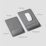 SenseAGE Mouse Pad with Wrist Support Grey 225x155 mm Non-Slip Leather Base view 7