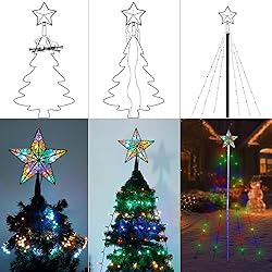 Twinkle Star Christmas Tree Lights with Star