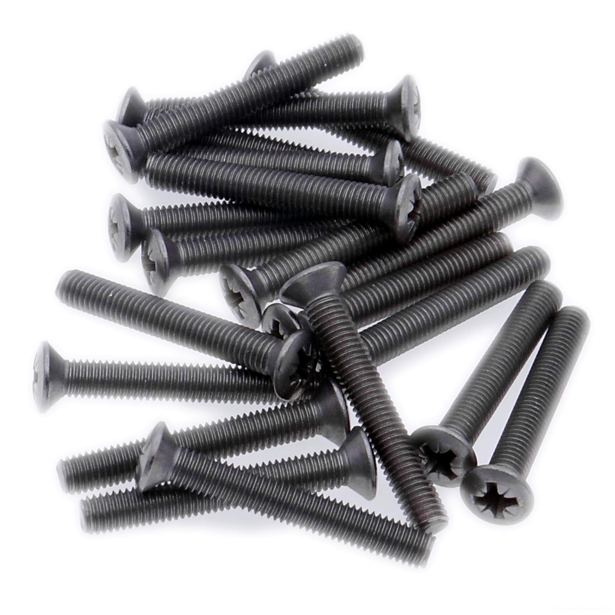 M3 (3mm x 12mm) Pozi Raised Countersunk Machine Screw (Bolt) - Stainless Steel (A2) (Pack of 20)