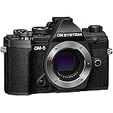 OM SYSTEM OM-5 Black Micro Four Thirds System Camera Outdoor Camera Weather Sealed Design 5-Axis Image Stabilization 50MP Han