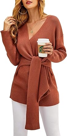 tie front sweater dress