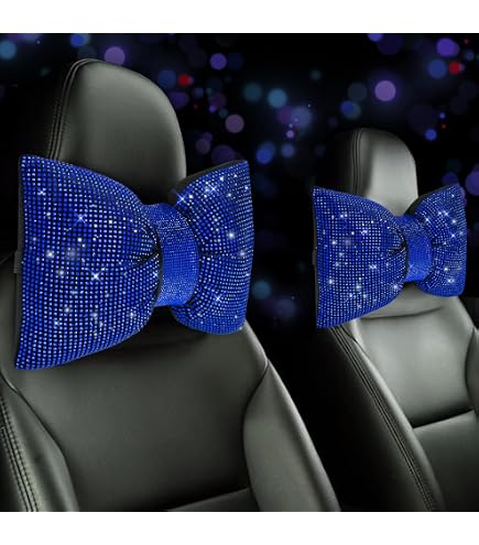 2-Pack Bling Seat Belt Covers - Crystal Rhinestone Shoulder Pad Protector For Car, SUV, Truck (Black) - View #2