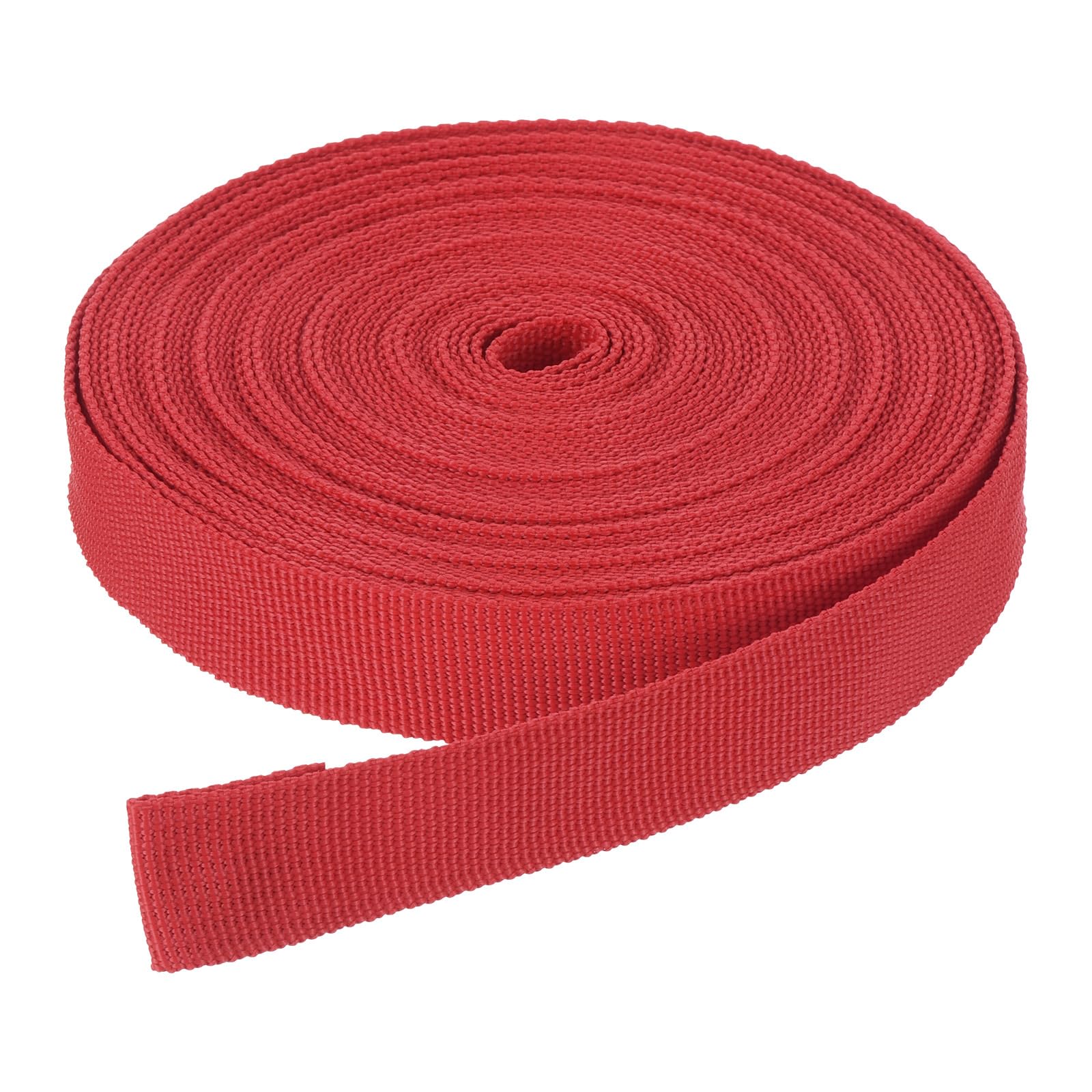 DMiotech 10 Yard x 3/4 inch Width Nylon Webbing Strap Poly Flat Webbing Strapping for DIY Craft Backpack Strapping, Sewing, Outdoor Gear Repair, Red