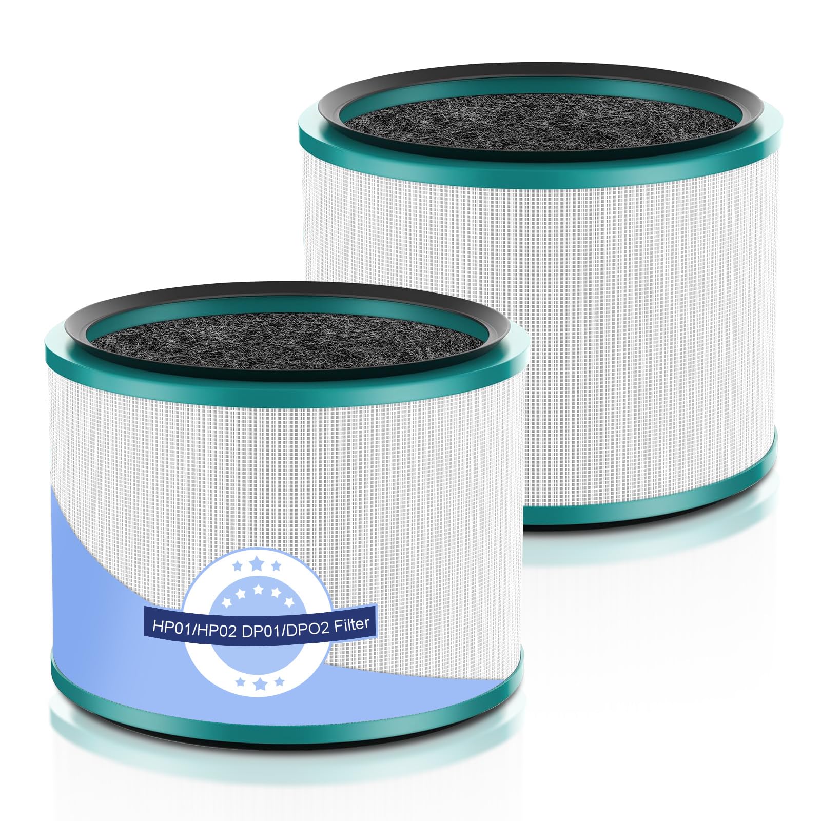 Photo 1 of 2 Pack HP01 HP02 HEPA Filter Replacement Compatible with Dyson HP01 HP02 DP01 DP02 Desk Purifiers, Replaces Part # 968125-03, Fit for Dyson Pure Hot Cool Link Air Purifier Filter