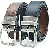 Levi Strauss Signature - Premium Leather Reversible Belt for Men for Jeans, Work, Dress & Casual pants | Cinturon Para Hombre