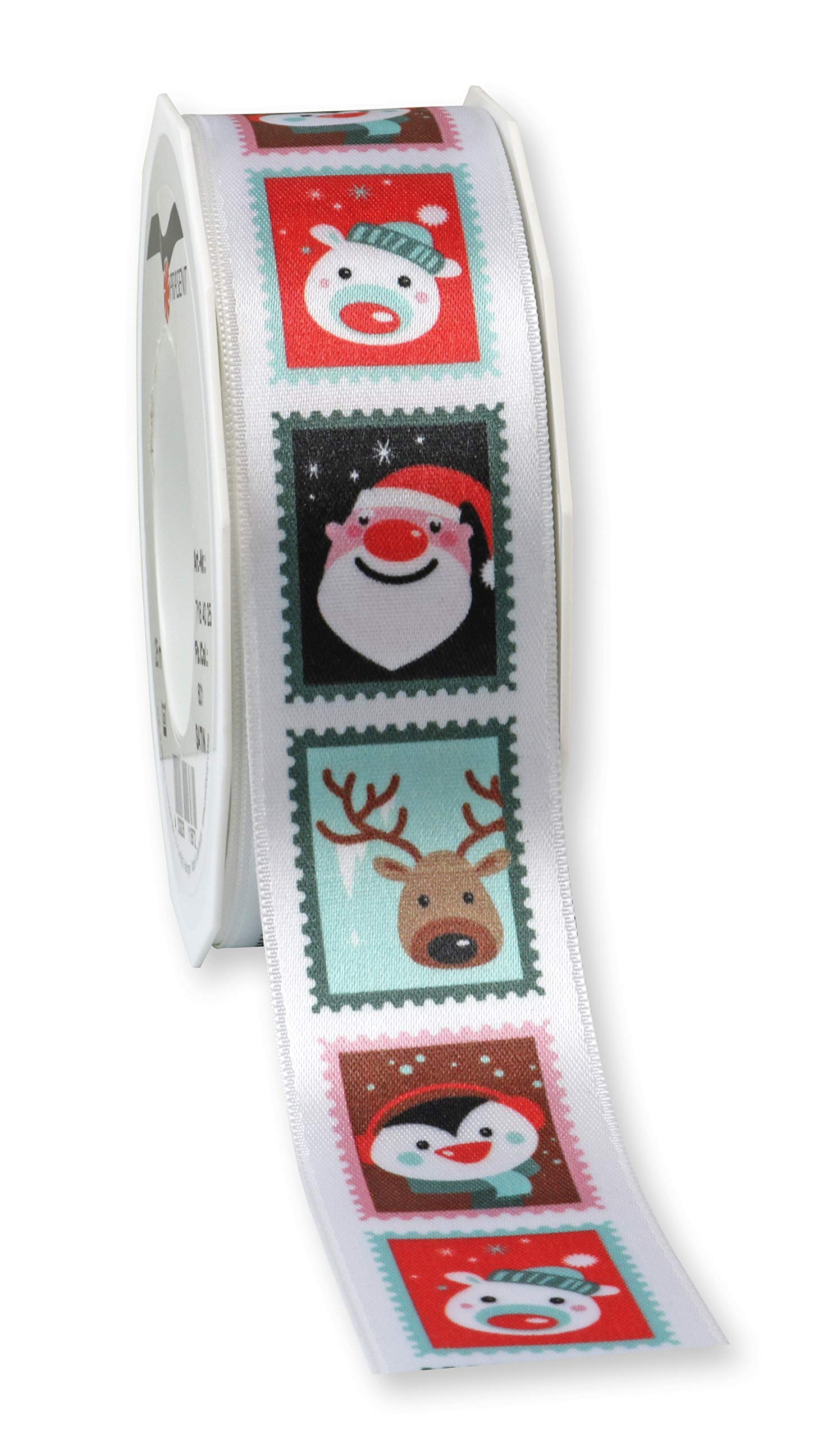 Präsent - Nordkap Printed Satin Ribbon Colourful 40 mm Width, 20 m Length