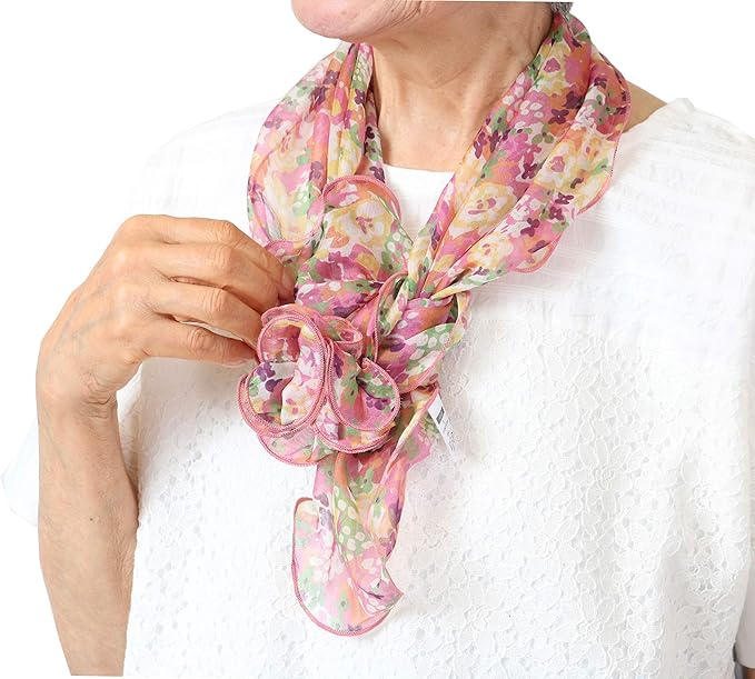 Amazon シルク 花モチーフストール シニアレディース 春夏 ピンク フリー ストール 通販