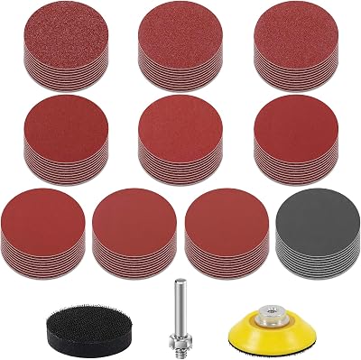 KONGMING 100 Pcs Sanding Discs 50mm 2 inch Grit 80-3000 Kit