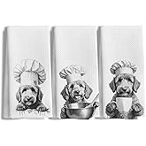 LUKIPOM Funny Goldendoodle Dog Kitchen Towels Set of 3, Goldendoodle Golden Doodle Gifts Dish Tea Towels for Kitchen Decor, Doodle Mom Gifts Hand Towels, 16x24 Inches