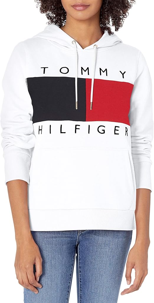 tommy hilfiger x uo colorblock hoodie sweatshirt