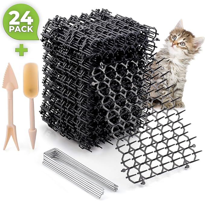 Cat Scat Spike Strips (24Pack) Pet and Dog Deterrent