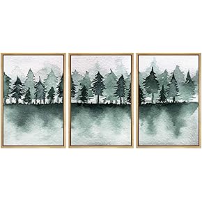 SIGNWIN 3 Piece Framed Canvas Wall Art Abstract...