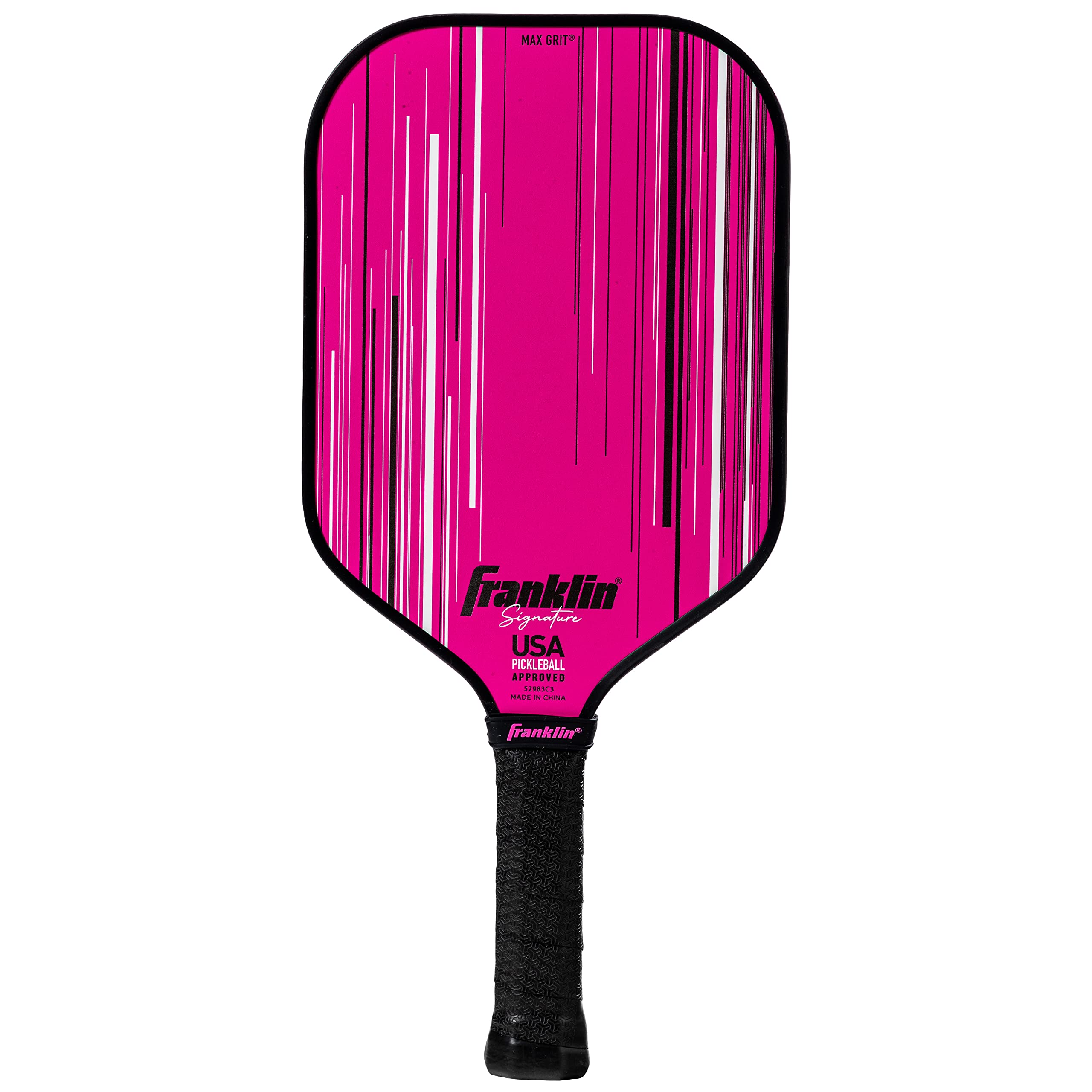 Franklin Sports Pro Pickleball Paddles - Signature Series Pro Paddle with MaxGrit Surface - USA Pickleball (USAPA) Tournament Approved - 13mm Polypropylene Core - Pink Image