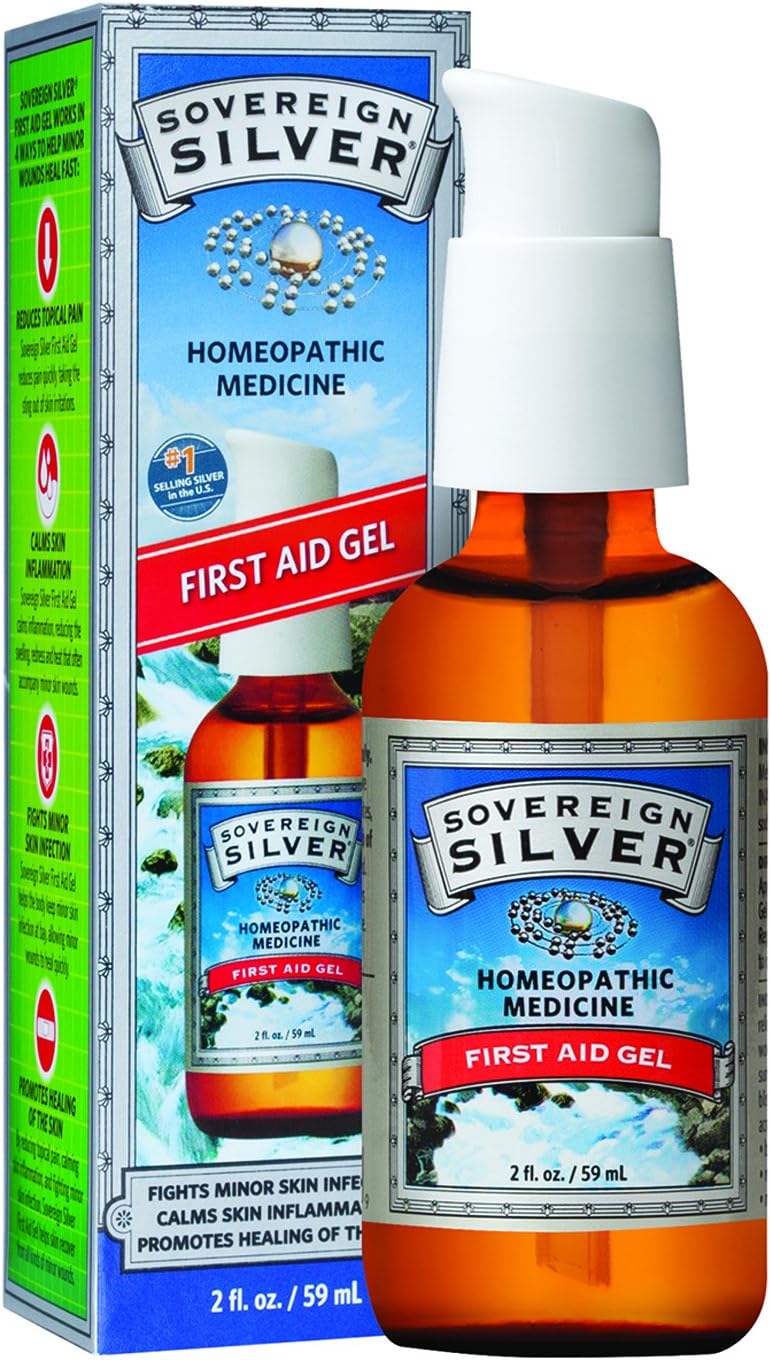 Sovereign Silver® First Aid Gel – Homeopathic Medicine for Topical Use - 2oz – From the makers of the Premium Silver Supplement in North America for Immune Support*