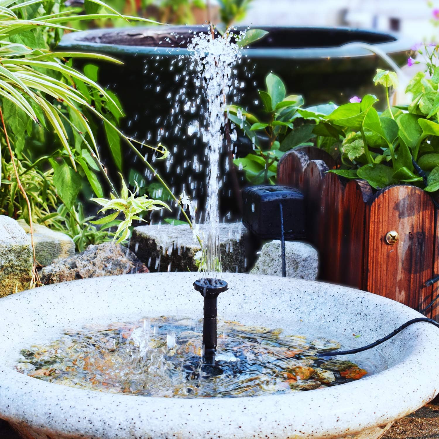 Montloxs 6v 3 5w Solar Powered Fountain Pump Water Pump With Adjustable Solar Panel Diy Birdbath Fountain Pump Outdoor Water Fountain Panel Kit For Fish Tank Small Pond Garden Patio Lawn Pool Garden