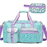 Dance Bag for Girls Overnight Bag Kids Duffle Bag Girls Kids Travel Bag with Toiletry Bag Girls Weekender Bag Gym Sports Bag with Shoes Compartment