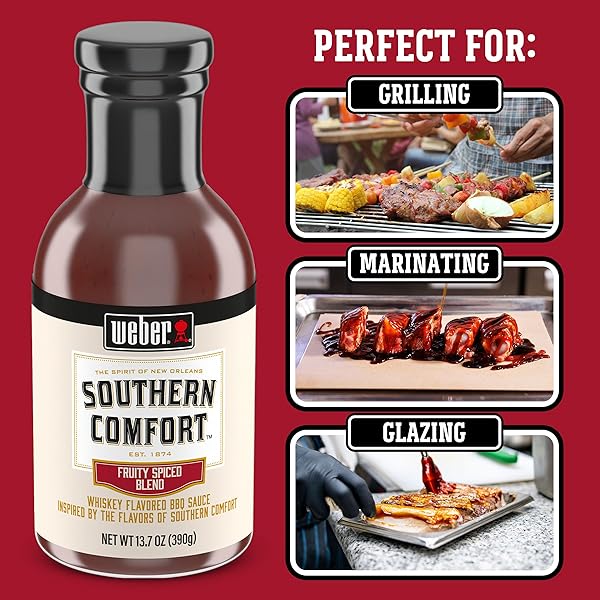 WEBER SOUTHERN COMFORT WHISKEY FLAVORED BBQ SAUCE, 13.7 OZ