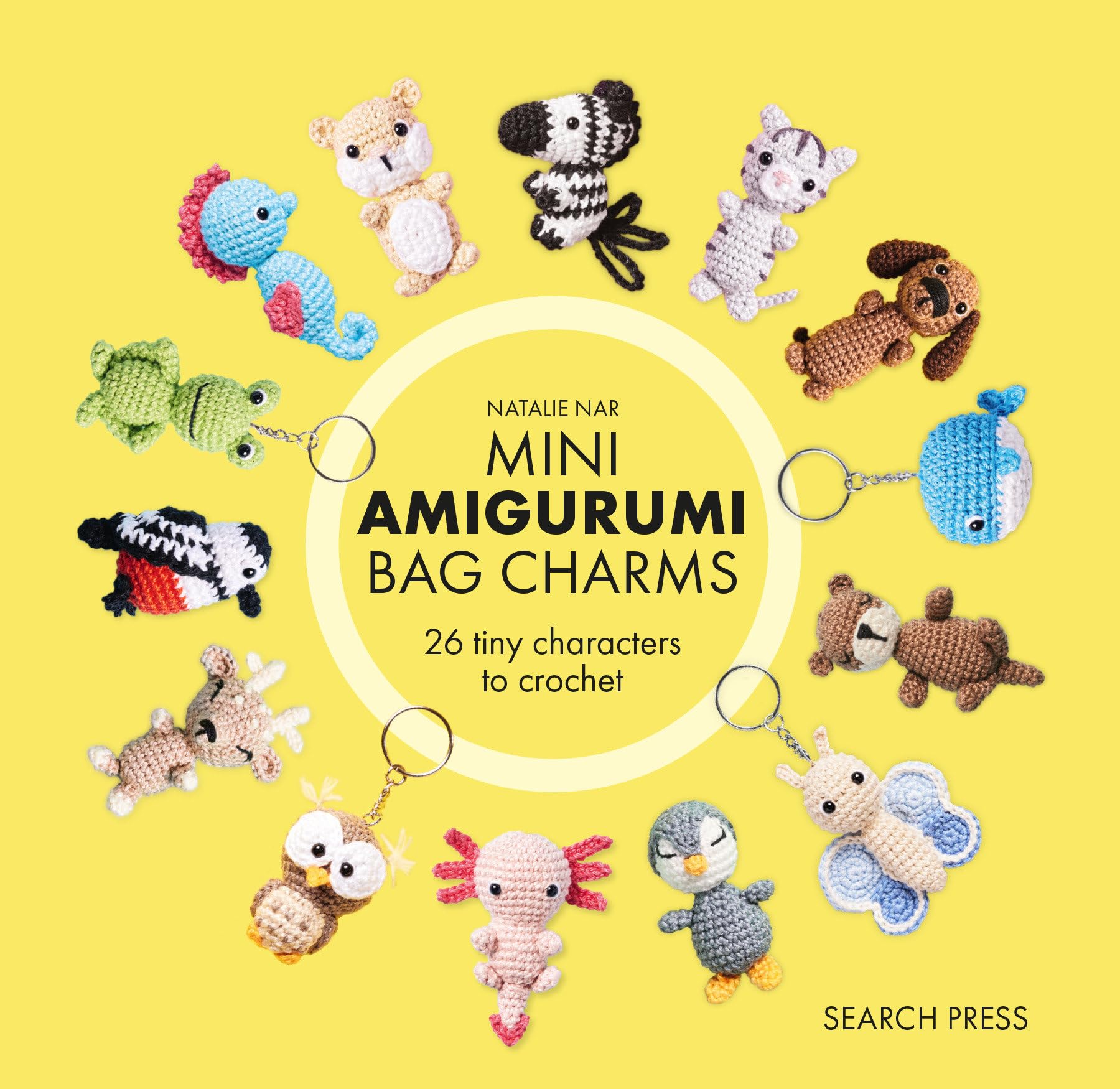 Mini Amigurumi Bag Charms: 23 adorables llaveros para tejer a crochet