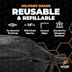 Xpose Safety Heavy Duty Sand Bags with Tie Strings