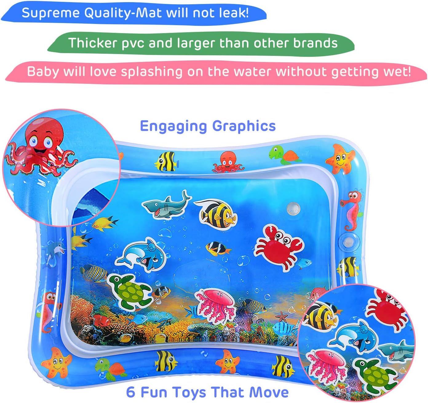 magifire tummy time baby water mat