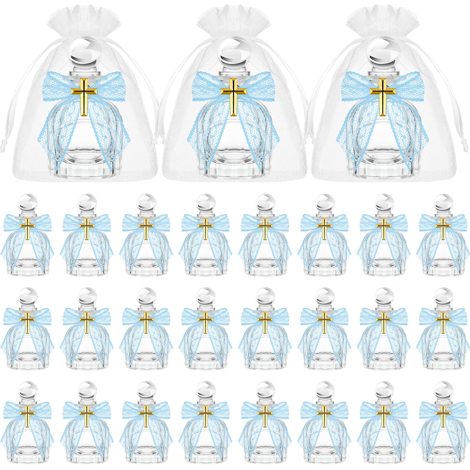 Photo 1 of *Missing Parts*
Newtay Holy Water Bottles Catholic Bulk Glass Baptism Favors for Guests Christian Water Container with Cross Organza Bags Bow for Holy Communion Gifts Church Wedding Baptism(Blue,24 Set)