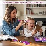 Desire Deluxe Hair Chalk Gift Set for Girls 10 Non-Toxic Washable Colors view 4