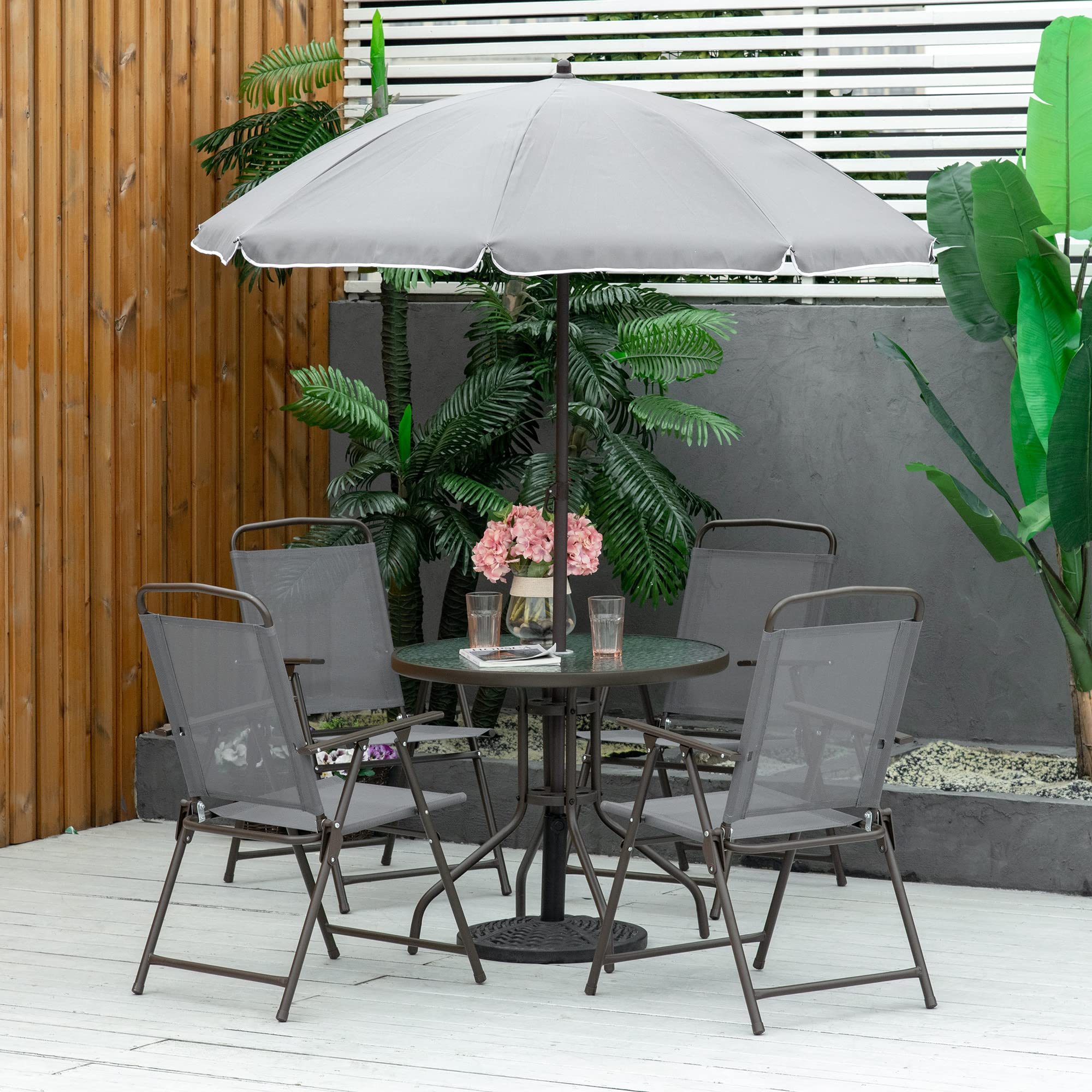 Patio Dining Set with Umbrella