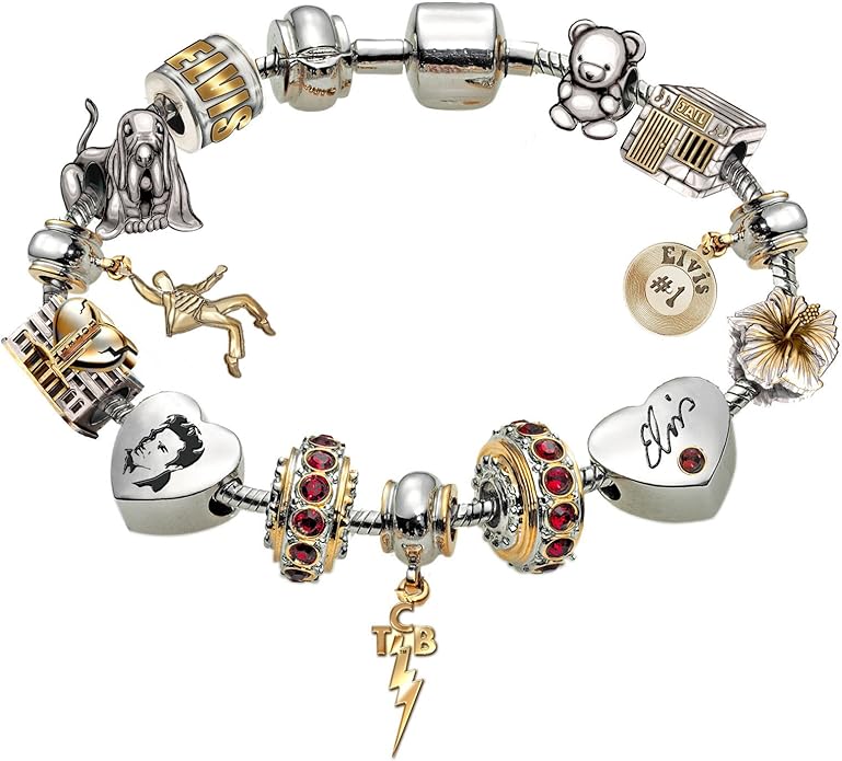 The Bradford Exchange 'Legend of Elvis' Charm Bracelet With 18