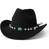 Lisianthus Felt Wide Brim Western Cowboy Hat for Men & Women