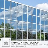 Zindoo One Way Window Film Reflective Privacy Sun Block 90x200cm Black/Silver view 5