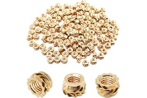 YUGTCEN 150pcs M3 Heat Set Inserts, M3x3x5mm Threaded Inserts Metric Knurled Nuts Heat Inserts Brass Nuts Heat Set Insert for Plastic Parts 3D Printing Components