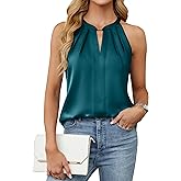 Blooming Jelly Womens Summer Tank Tops Satin Business Dressy Casual Blouses Sleeveless Halter Trendy Work Shirts 2026