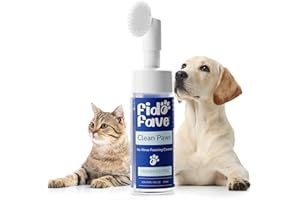 Fido Fave Dog Paw Cleaner No-Rinse Foaming Paw Cleanser With Silicone Brush For Clean Paw Dogs And Cats, Gentle Dog Paw Scrubber, Pet Paw Balm, pH Balanced,Fragrance-Free,Dog Brush,Pet Supplies 5fl oz
