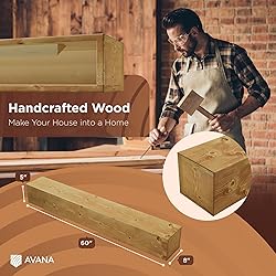 Avana Rustic Fireplace Mantle Shelf 60 Inches