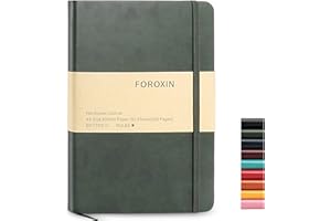 foroxin Journal notebook (A5-Lined, Dark Green),192 Pages, Medium 5.7X8.3 inches - 80 gsm Thick Paper, Hardcover