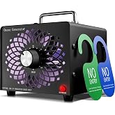 2026 Upgraded High Capacity Ozone Generator Odor Removal Up to 6000 Sq.Ft | O3 Ionizer, Ozone Machine for Car/Home/Smoke/Pet Odor, Black