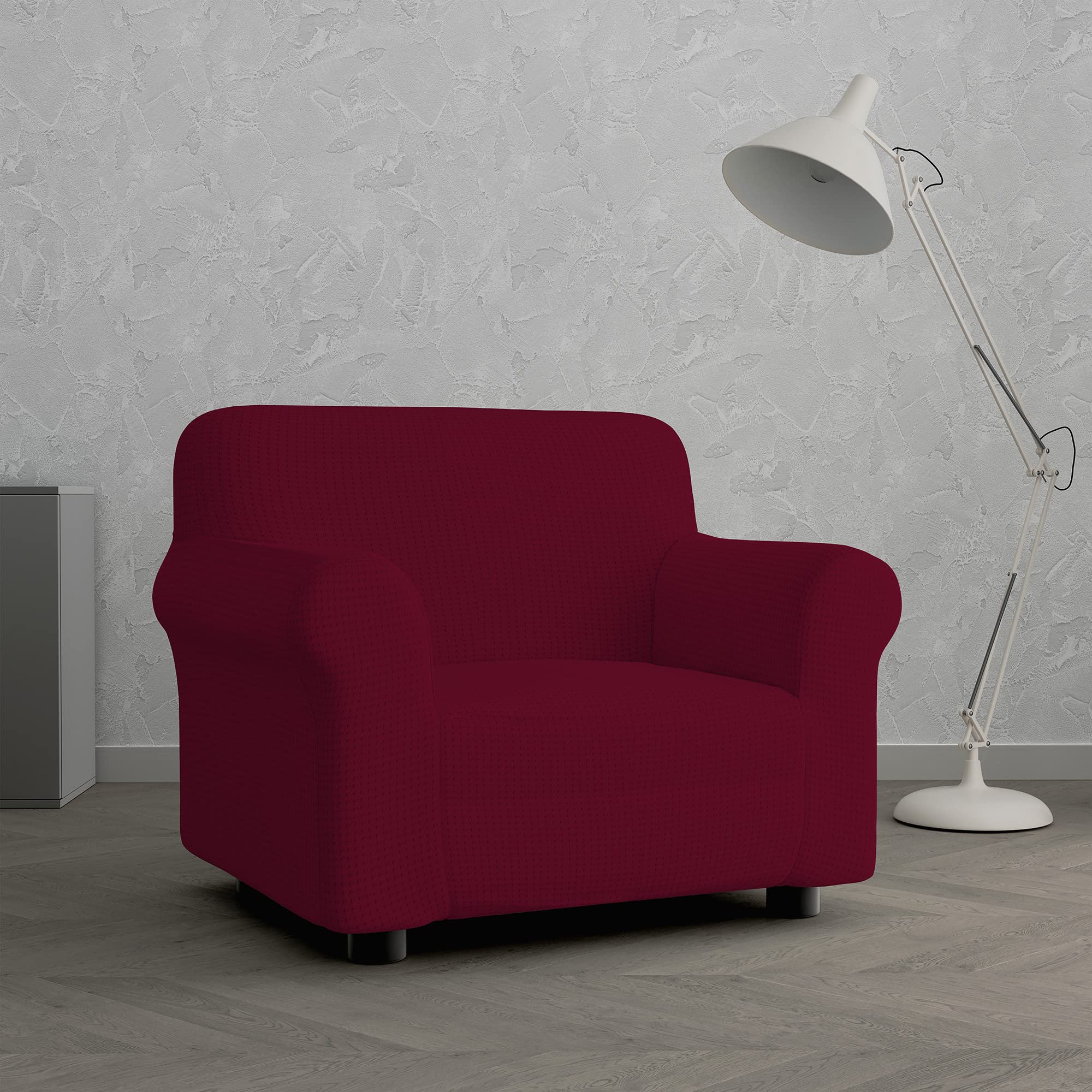 Italian Bed Linen “ Iris” Sofa Cover, Bordeaux, 1 Place