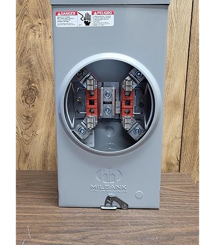 100a, 4 Jaw Meter Base Meter Socket, 600v 1 Phase 3 Wire