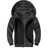 LLdress Boys Hoodie Kids Fleece Sherpa Lined Jacket Youth Zip Up Heavyweight Hooded Sweatshirt Teen Winter Warm Coat