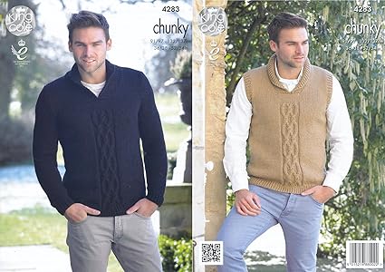 Amazon Com King Cole Magnum Chunky Knitting Pattern Mens Amazon Com King Cole Magnum Chunky Knitting Pattern Mens
