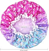 G2PLUS 2Pcs Kids Shower Caps Elastic Double Layer Reusable Child Hats view 2