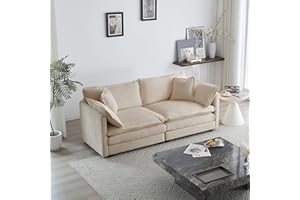 Tmsan 70" Loveseat Sofa Couch, Modern Luxury Chenille Cloud Couches Set Deep Seat Love Seat for Living Room Bedroom Apartment Office