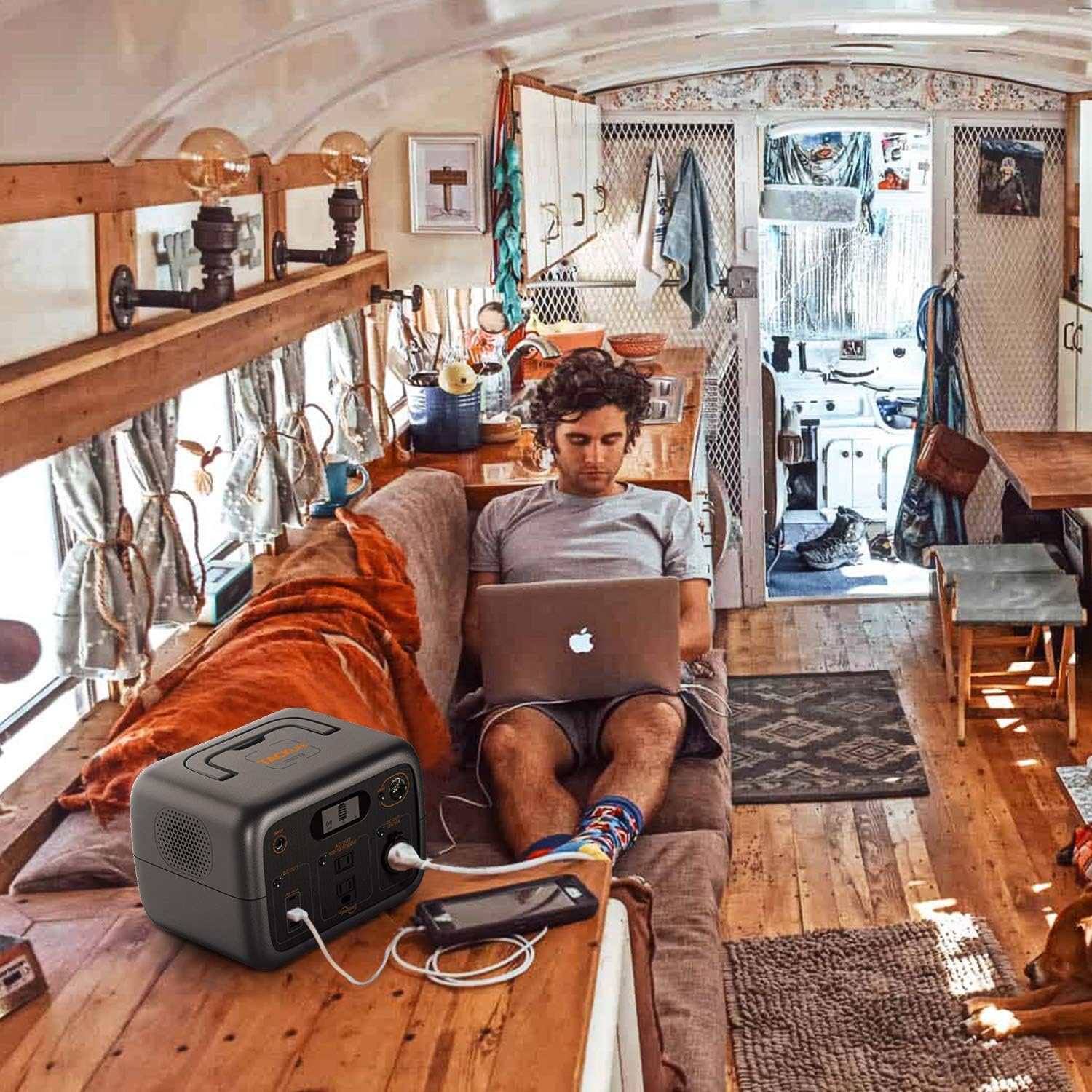 TACKLIFE 【Autumn Exclusive】 Power Station 300W, 300Wh Portable Solar Generator, Pure Sine Wave AC Outlets, Wireless Charging, 90000mAh Mobile Backup Battery for CPAP/Outdoor Camping/Outage Emergency : Garden & Outdoor