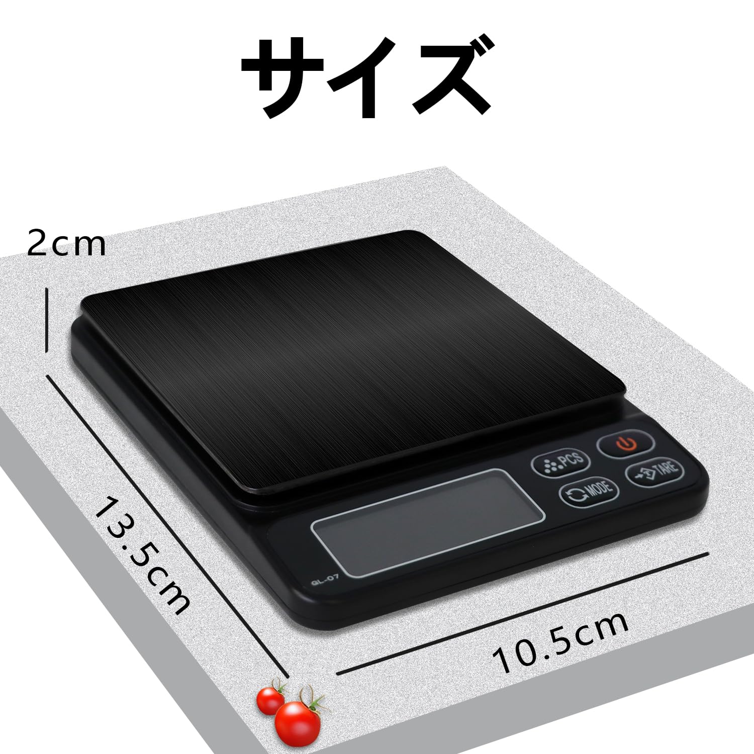 Scale, Digital Scale Scale, 10.1 oz (3000 g), Measuring Instrument, 0.04 oz (0.1 g), 6.6 lbs (3 kg), Kitchen Cooking Scale (Black)