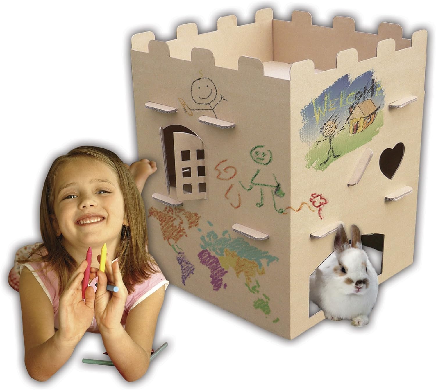 cardboard castle rabbit